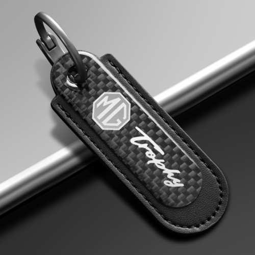 Black Carbon Fiber Key Chain Fit For MG Trophy Models