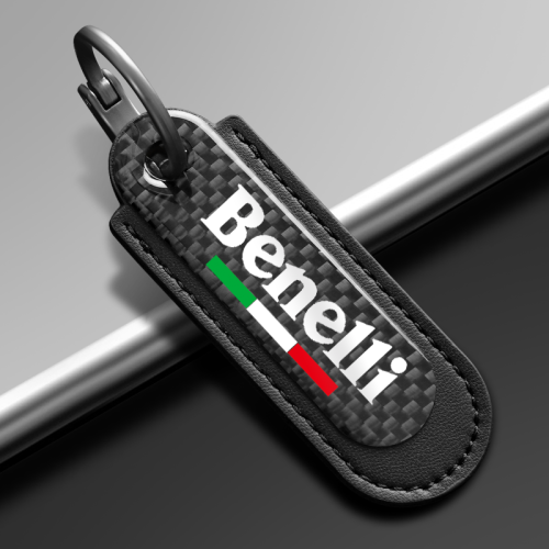 Black Carbon Fiber Key Chain Fit For Benelli Models