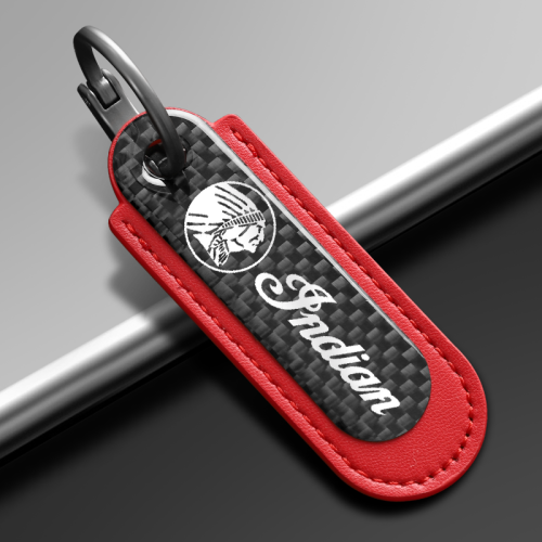 Red Carbon Fiber Key Chain Fit For Indian Models