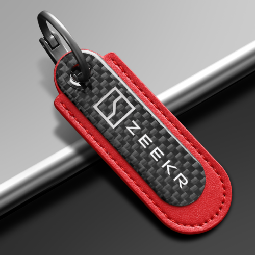 Red Carbon Fiber Key Chain Fit For Zeekr Models